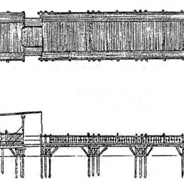 первый деревянный мост – Петровский (в 1887 году его переименовали в Иоанновский)
